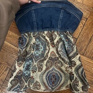 VINTAGE Zoey Beth denim top SMALL